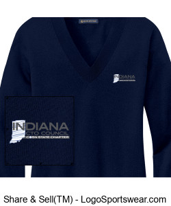 Brooks BrothersÂ® Womens Cotton Stretch V-Neck Sweater Blue Design Zoom